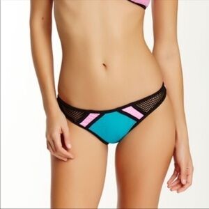 Bikini Lab Pink Geometric Hipster Bikini Bottom S